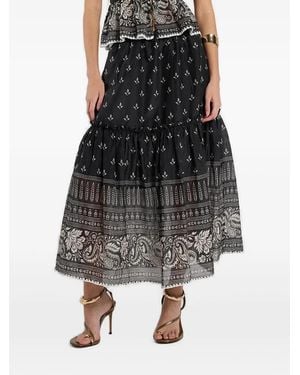 CHRISTY LYNN Falda Barbara Con Estampado Floral - Negro