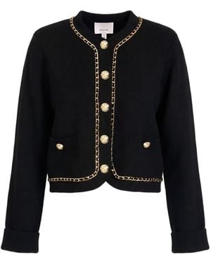 Cinq À Sept Benoite Chain-Trim Cardigan - Black