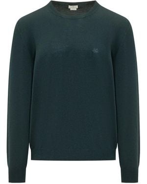 Etro Bestickter Pullover Mit Rundhalsausschnitt - Grün