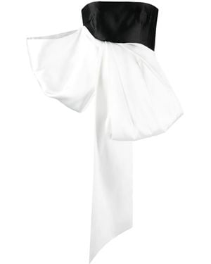Solace London Nadina Bow-embellished Top - Women's - Polyester - White