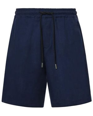 Giuliano Galiano Sense Drawstring Elasticated-Waist Shorts - Blue