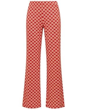 Maliparmi Diamond Glow Geometric-Print Trousers - Red