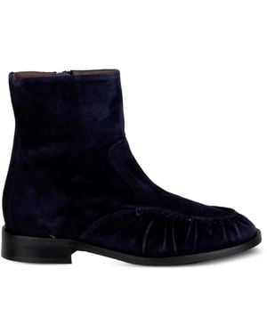 Status Stiefeletten Mit Raffung - Blau