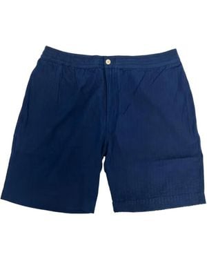 Original Madras Trading Co. Madras-Texture Shorts - Blue