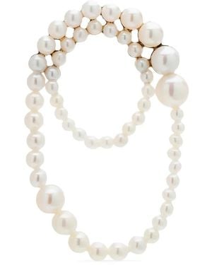 Sophie Bille Brahe 14Kt Embrasse Pearl Single Earring - White