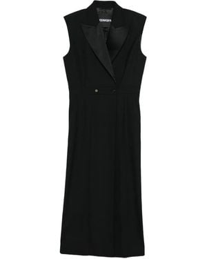 frenken Vestido con botones de esmoquin - Negro