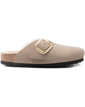 Birkenstock Boston Big Buckle Mules - White