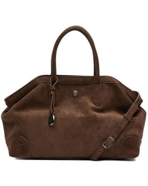 Ash Bolso Shopper Justine De Ante Con Efecto De Piel De Cocodrilo - Marrón