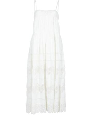 The Great The Rosette Crochet-Trim Maxi Dress - White
