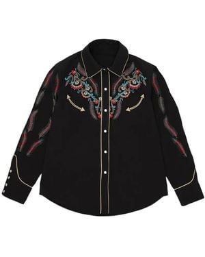 Fortela Taissa Embroidered Shirt - Black