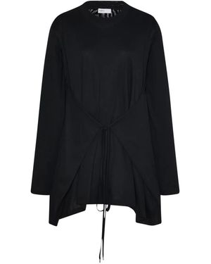 Rosetta Getty T-Shirt Con Design A Strati - Nero