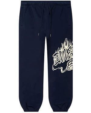 Honor The Gift Jogginghose mit Flammen-Print - Blau
