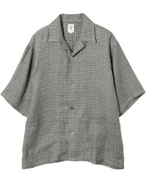 South2 West8 Cabana Revere-Collar Patterned Shirt - Grey