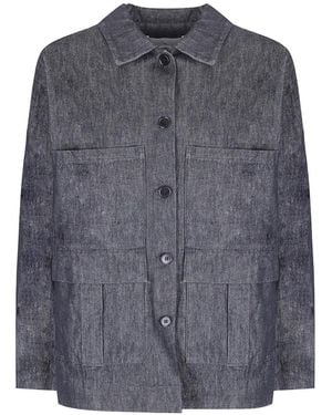Sibel Saral Cotton Pocket-Detail Jacket - Gray