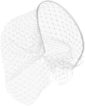 Jennifer Behr Silk Voilette - White