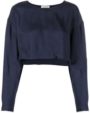 There Was One Blusa Corta A Maniche Lunghe