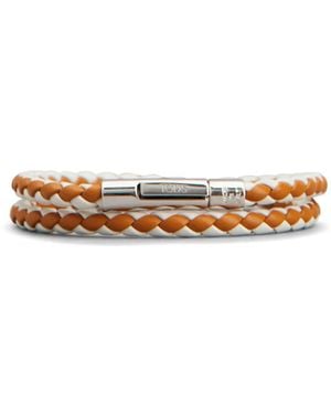 Tod's Two-Tone Weave Wrap Bracelet - White