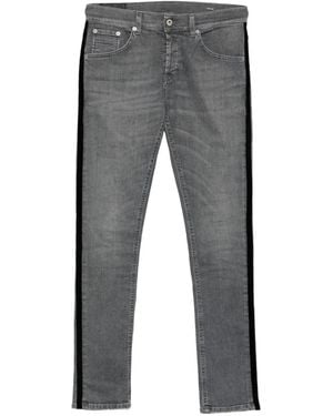 Dondup Velvet-Stripe Jeans - Grey