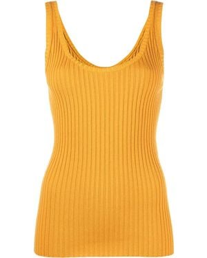 Chloé Rib Knit Tank Top - Yellow