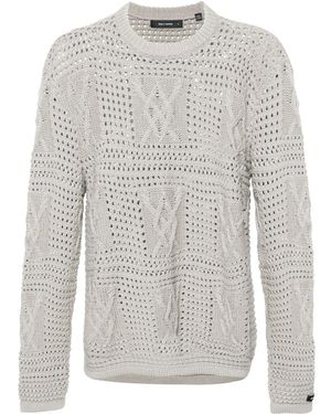 Daily Paper Crochet-Knit Cotton Jumper - Grey