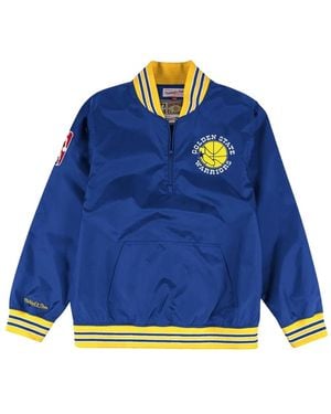 Mitchell & Ness Golden State Warriors Hardwood Warmup スウェットシャツ - ブルー