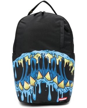 Sprayground Shark-Tooth Dripping Backpack - Blue