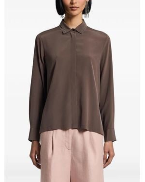Peserico Buttoned Collared Shirt - Brown