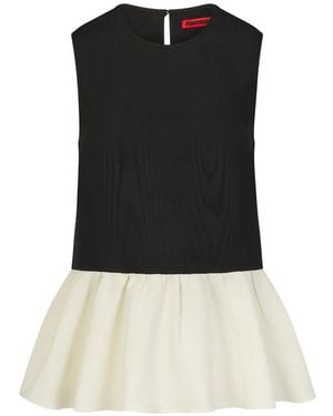 Simon Miller Iris Moire Peplum Top - Black