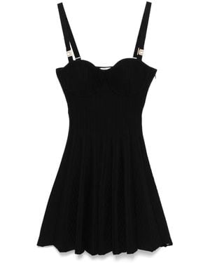 Elisabetta Franchi Geplooide Jurk - Zwart