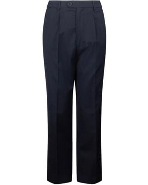 Amaranto Pressed Crease Trousers - Blue