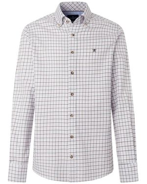Hackett Chemise À Carreaux - White