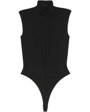 Wardrobe NYC High-Neck Sleeveless Bodysuit - Black