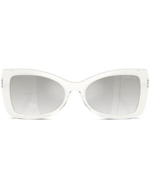 Michael Kors Malaga Square Cat-Eye Frame Sunglasses - White