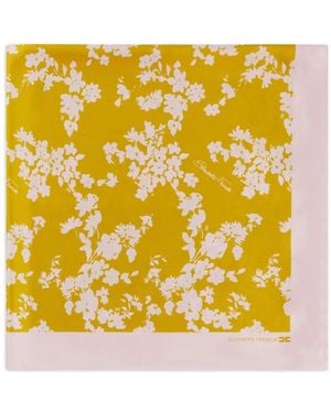 Elisabetta Franchi Floral-Print Scarf - Yellow