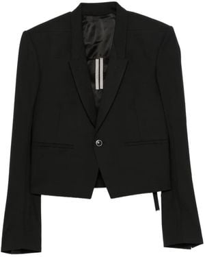 Rick Owens Chaqueta Corta Con Tira Y Hebilla - Negro