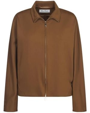 Max Mara ジップカラージャケット - ブラウン