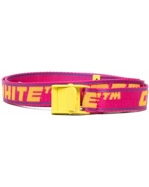 Off-White c/o Virgil Abloh Logo-Print Mini Industrial Belt - Pink