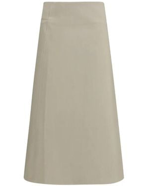 Rier Cotton A-Line Skirt - Natural