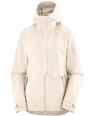 Salomon Outerpath Pro Hooded Logo-Print Jacket - White