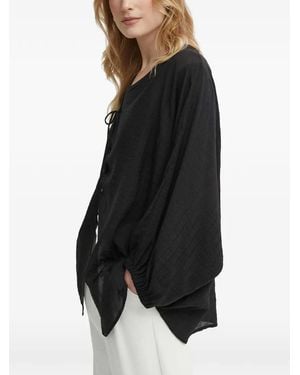 Sisley Blusa Con Cierre De Lazo - Negro