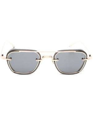 Akoni Pilot-Frame Sunglasses - White