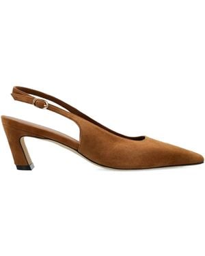 Stuart Weitzman Stassi Pointed Slingback Court Shoes - Brown