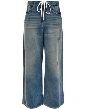 MM6 by Maison Margiela Wide-Leg Denim Jeans - Blue