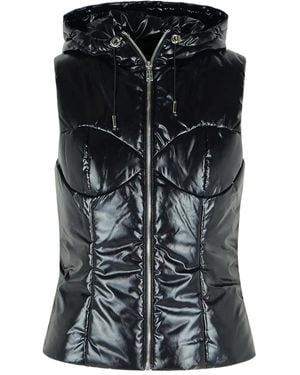 Coperni Top Met Trekkoord Capuchon En Rits - Zwart