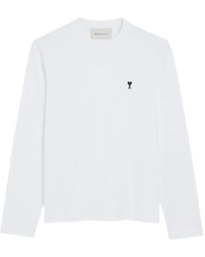 Ami Paris Ami De Coeur Long-Sleeve T-Shirt - White