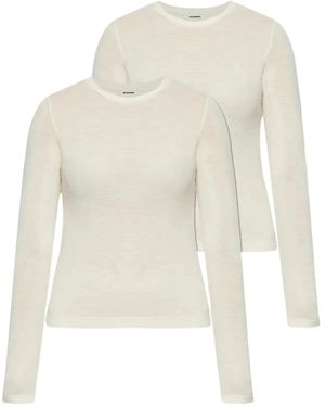 Jil Sander ロングスリーブ トップ セット - ホワイト