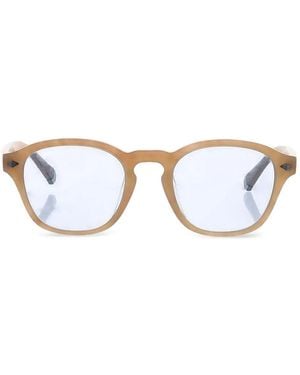 Brunello Cucinelli Zonnebril Met Rond Montuur - Naturel