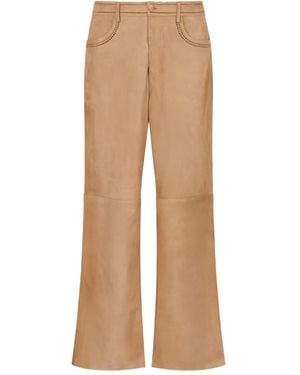 Marni Cutout-Detail Trousers - Natural