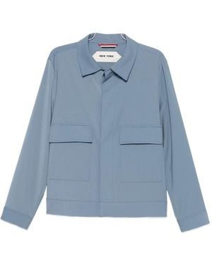 NEW YORK RESIDENT Flap-Pocket Shirt Jacket - Blue