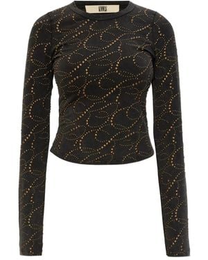 KNWLS Cally Top Met Studs - Zwart